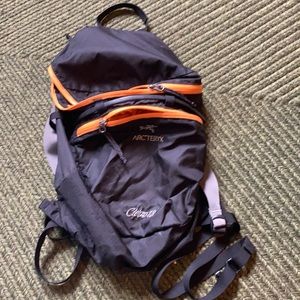 Arcteryx lightweight travel backpack folds